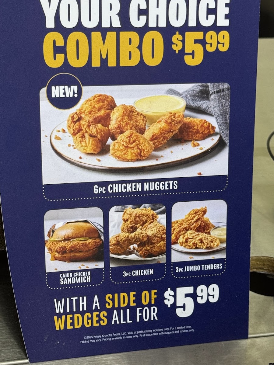 Krispy Krunchy Chicken Menu 1