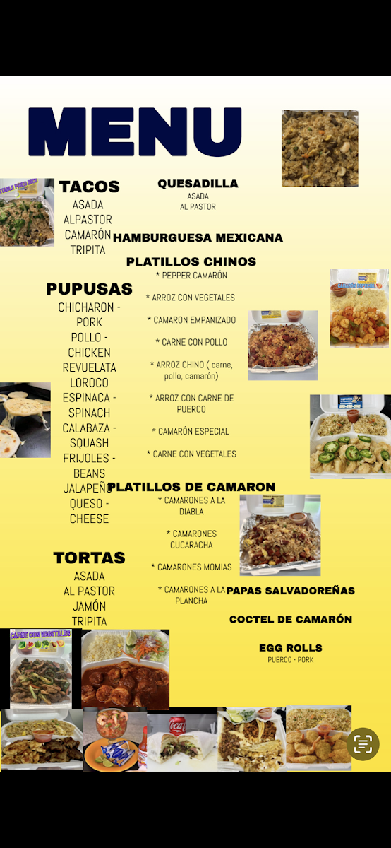 Pupusas El Guanaco Y Mas Menu 1