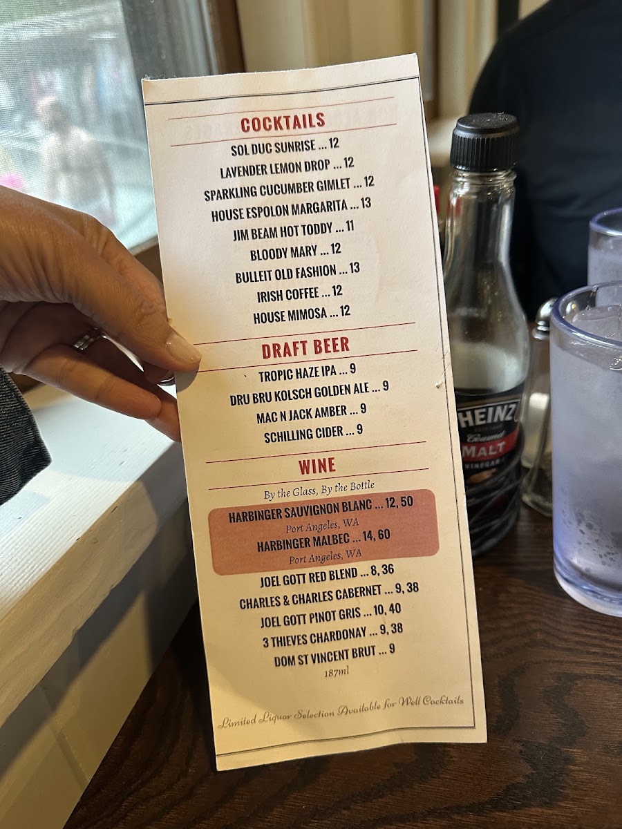The Springs Restaurant at Sol Duc Hot Springs Menu 2