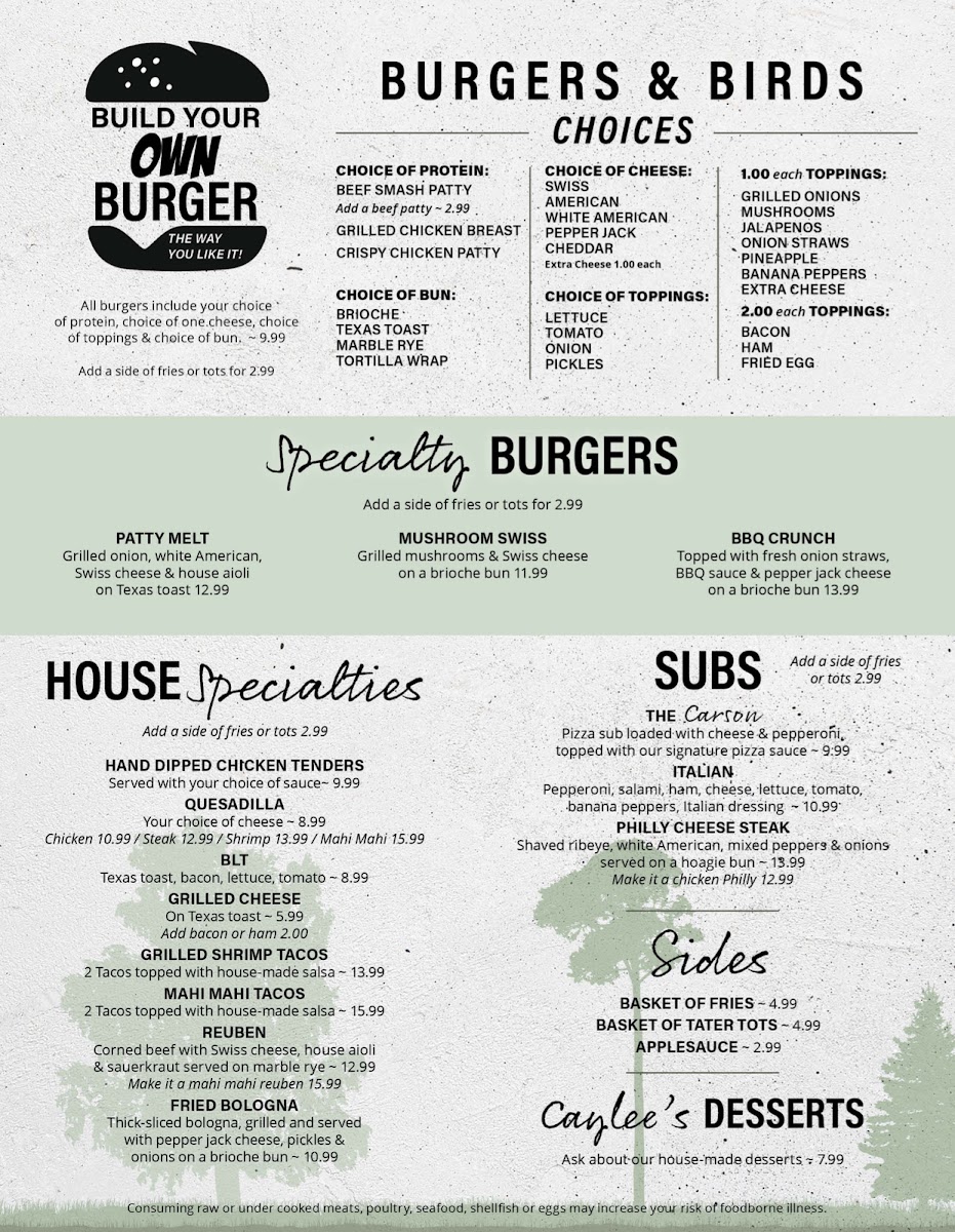 The Club at Forest Hills Menu 2