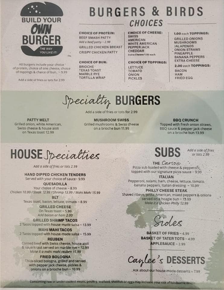 The Club at Forest Hills Menu 4